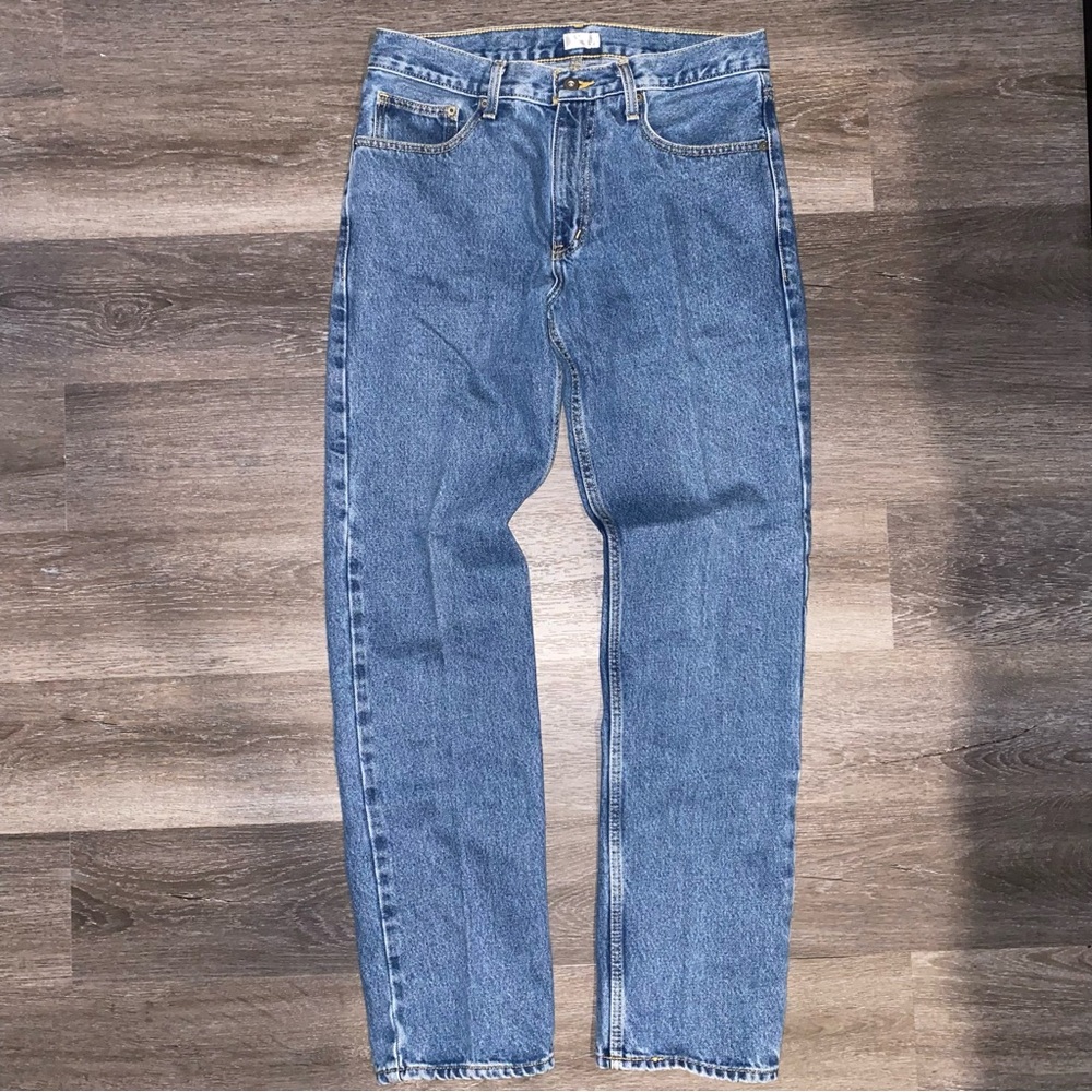 lightwash denim slim striaght leg jeans